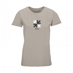 Camiseta entallada beige...